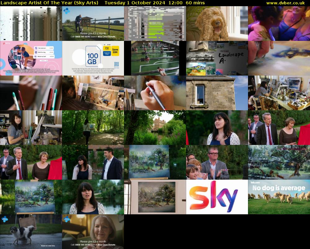 Landscape Artist Of The Year (Sky Arts) Tuesday 1 October 2024 12:00 - 13:00