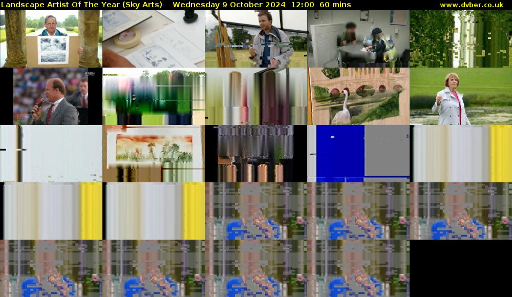 Landscape Artist Of The Year (Sky Arts) Wednesday 9 October 2024 12:00 - 13:00
