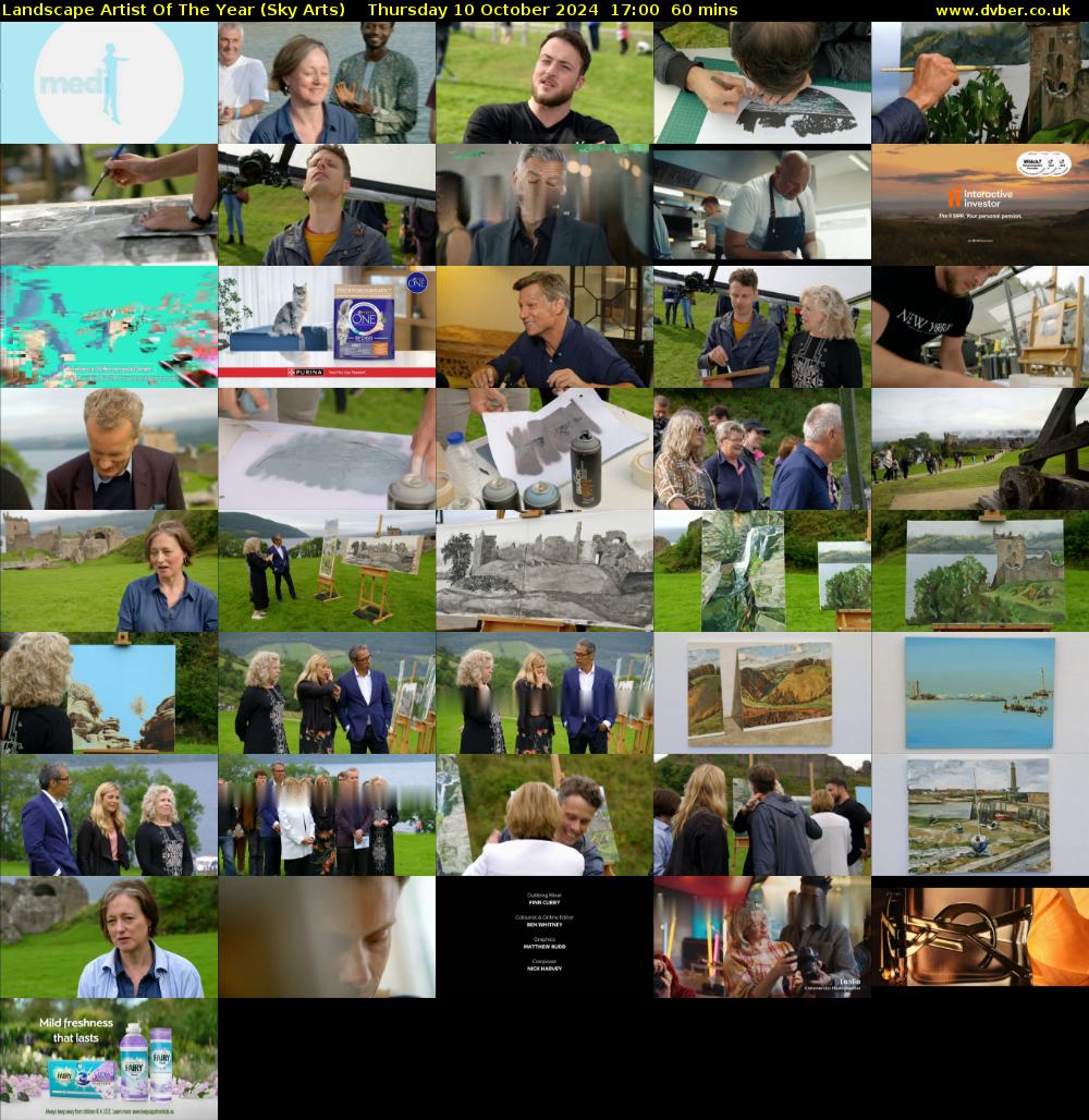 Landscape Artist Of The Year (Sky Arts) Thursday 10 October 2024 17:00 - 18:00