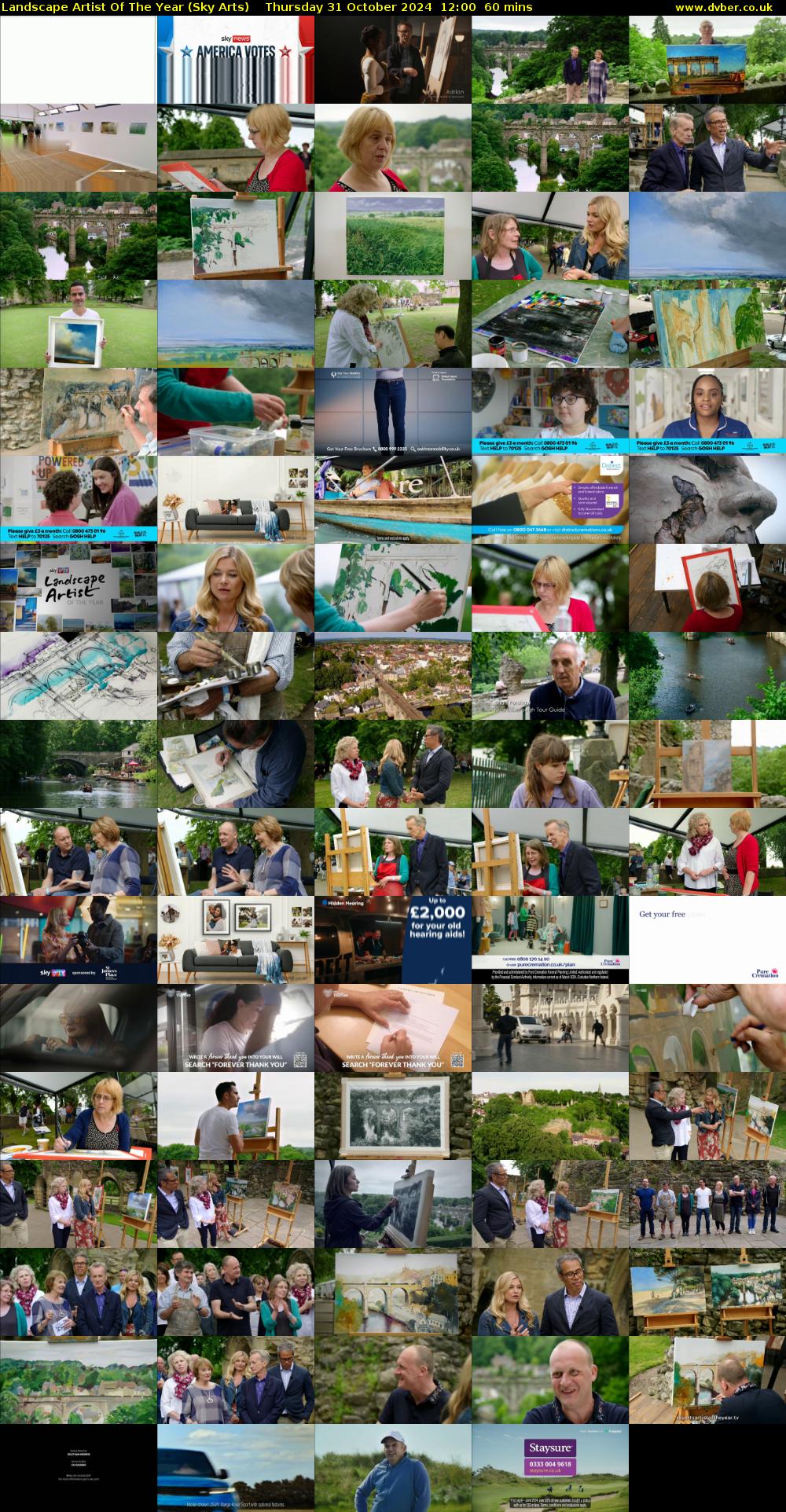 Landscape Artist Of The Year (Sky Arts) Thursday 31 October 2024 12:00 - 13:00