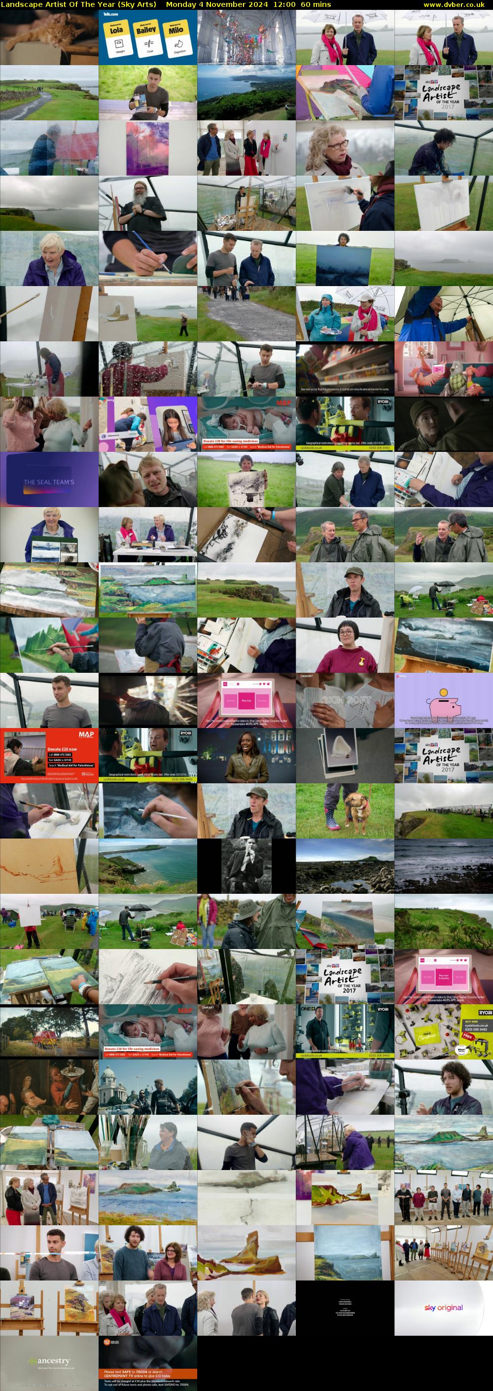 Landscape Artist Of The Year (Sky Arts) Monday 4 November 2024 12:00 - 13:00
