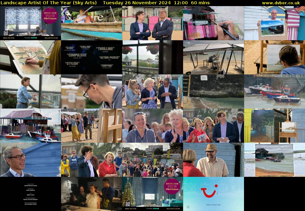 Landscape Artist Of The Year (Sky Arts) Tuesday 26 November 2024 12:00 - 13:00