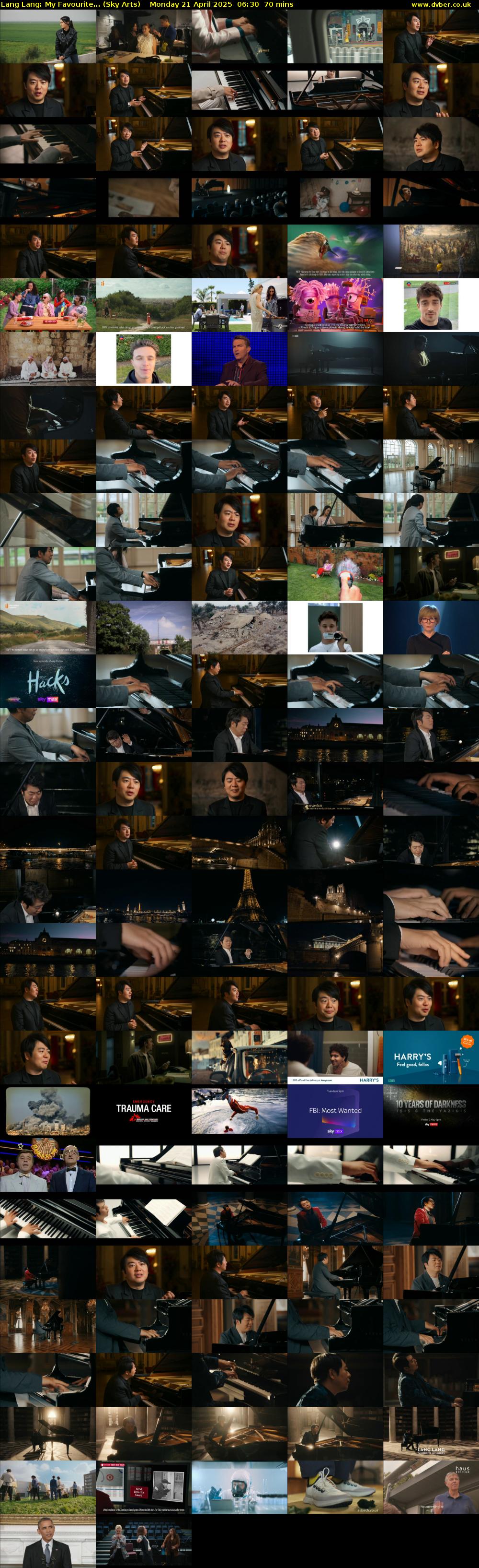 Lang Lang: My Favourite... (Sky Arts) Monday 21 April 2025 06:30 - 07:40