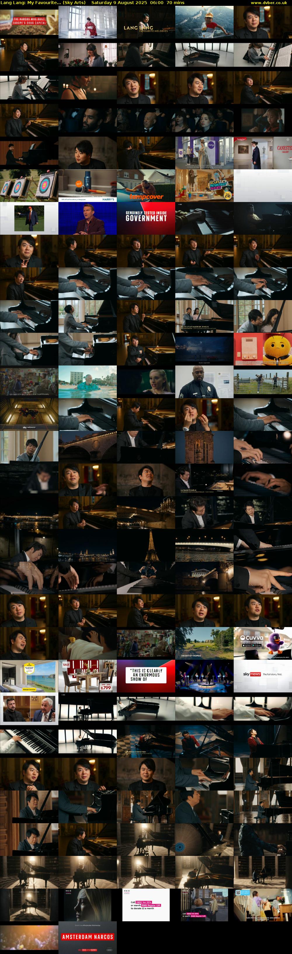 Lang Lang: My Favourite... (Sky Arts) Saturday 9 August 2025 06:00 - 07:10