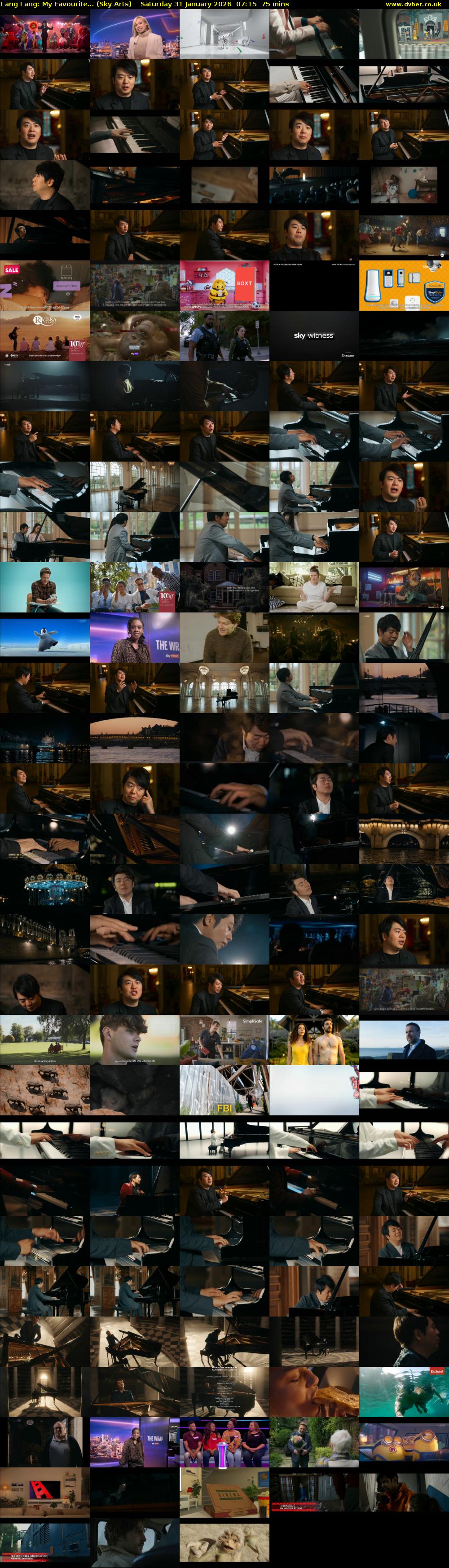 Lang Lang: My Favourite... (Sky Arts) Saturday 31 January 2026 07:15 - 08:30