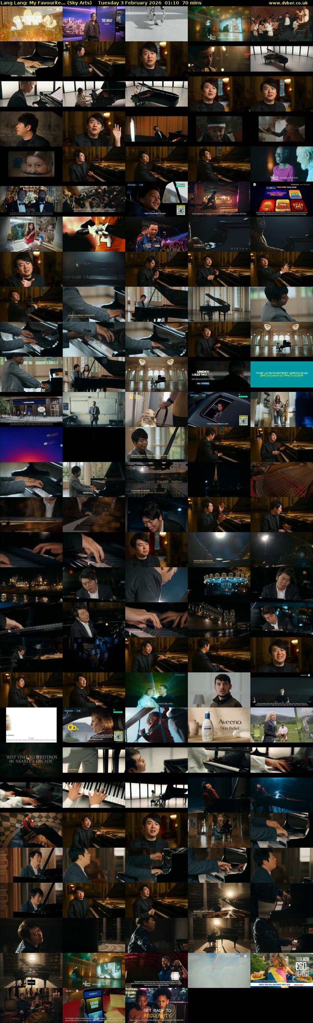 Lang Lang: My Favourite... (Sky Arts) Tuesday 3 February 2026 01:10 - 02:20