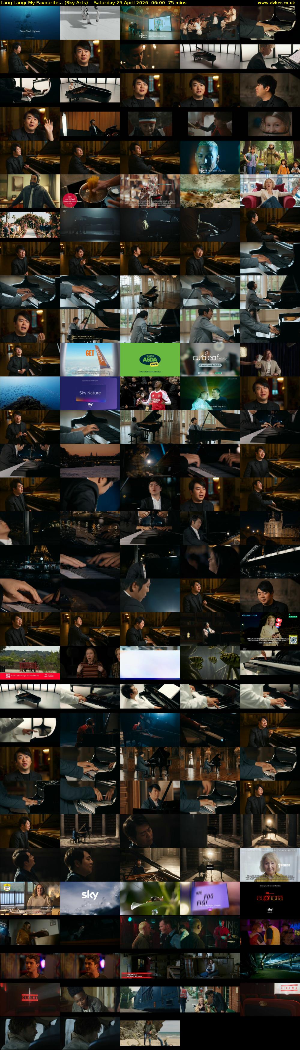 Lang Lang: My Favourite... (Sky Arts) Saturday 25 April 2026 06:00 - 07:15