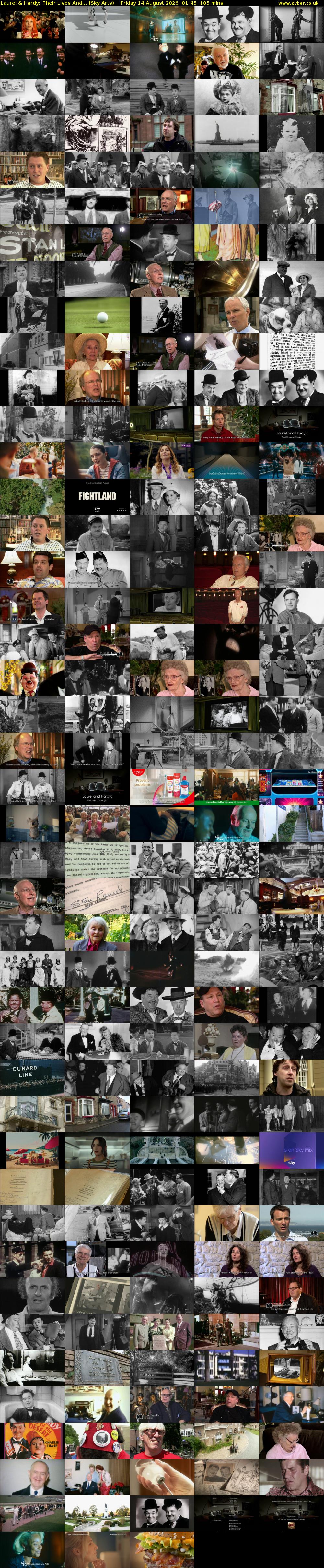 Laurel & Hardy: Their Lives and... (Sky Arts) Friday 14 August 2026 01:45 - 03:30