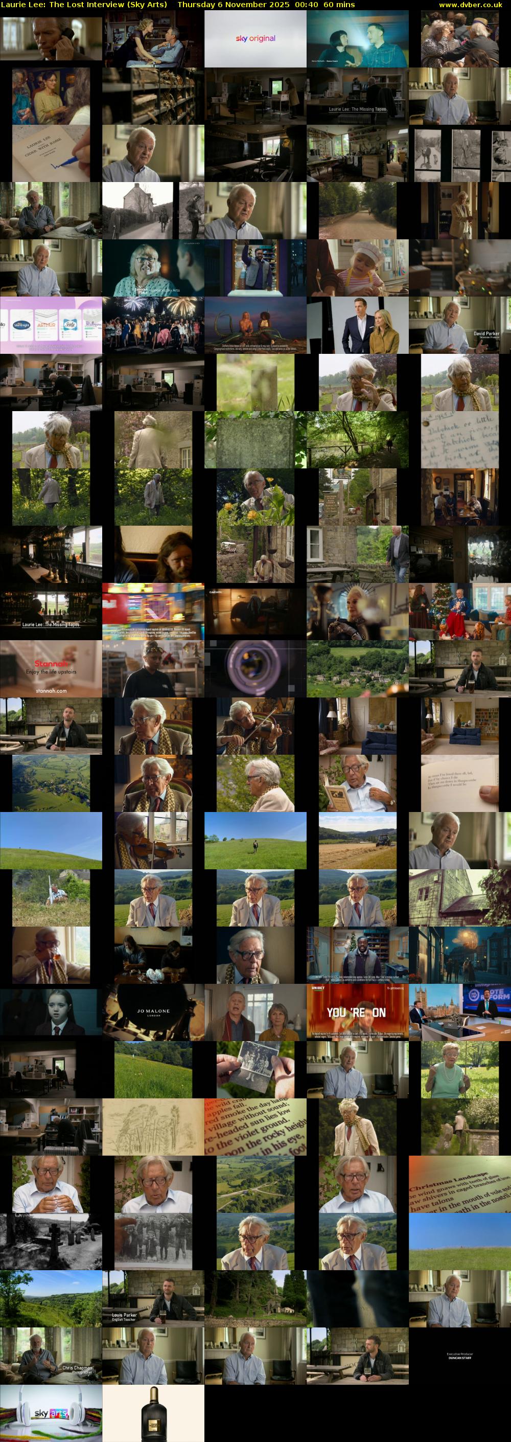 Laurie Lee: The Lost Interview (Sky Arts) Thursday 6 November 2025 00:40 - 01:40