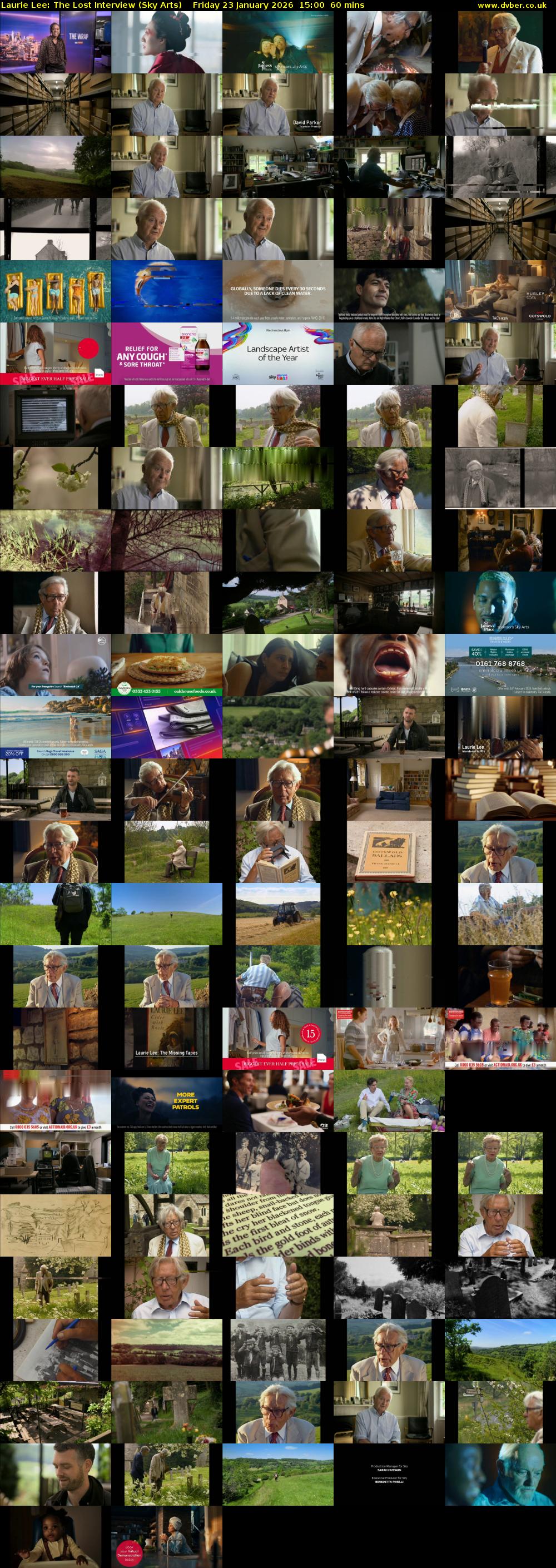 Laurie Lee: The Lost Interview (Sky Arts) Friday 23 January 2026 15:00 - 16:00