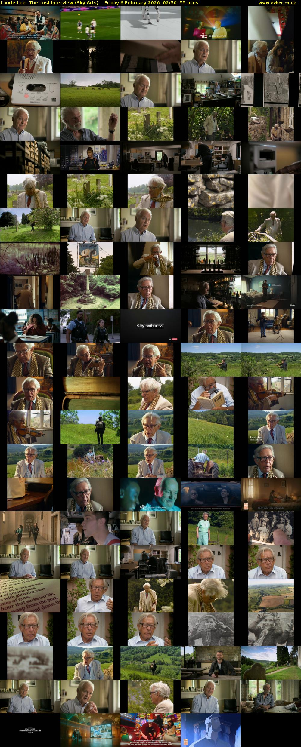 Laurie Lee: The Lost Interview (Sky Arts) Friday 6 February 2026 02:50 - 03:45