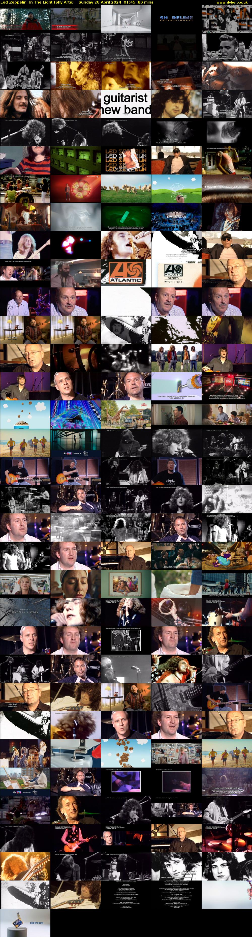 Led Zeppelin: In The Light (Sky Arts) Sunday 28 April 2024 01:45 - 03:05