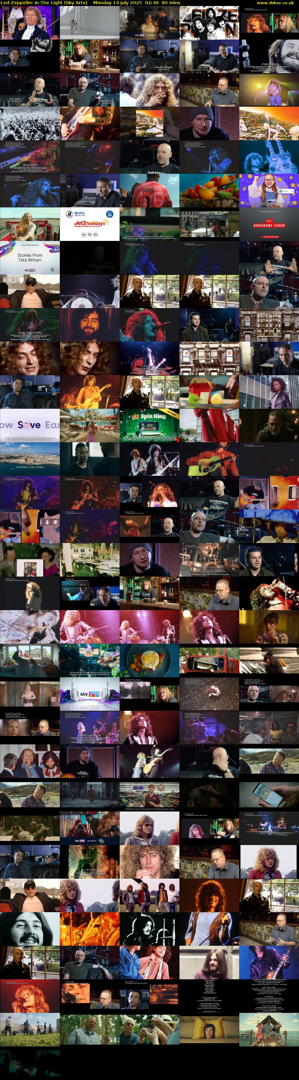 Led Zeppelin: In The Light (Sky Arts) Monday 14 July 2025 02:40 - 04:00