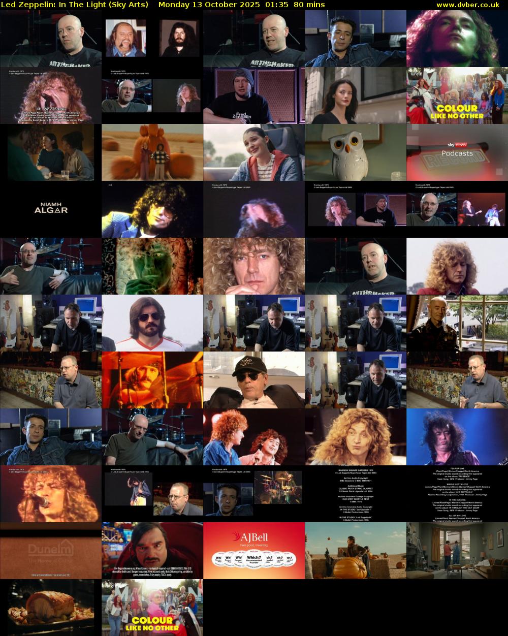Led Zeppelin: In The Light (Sky Arts) Monday 13 October 2025 01:35 - 02:55