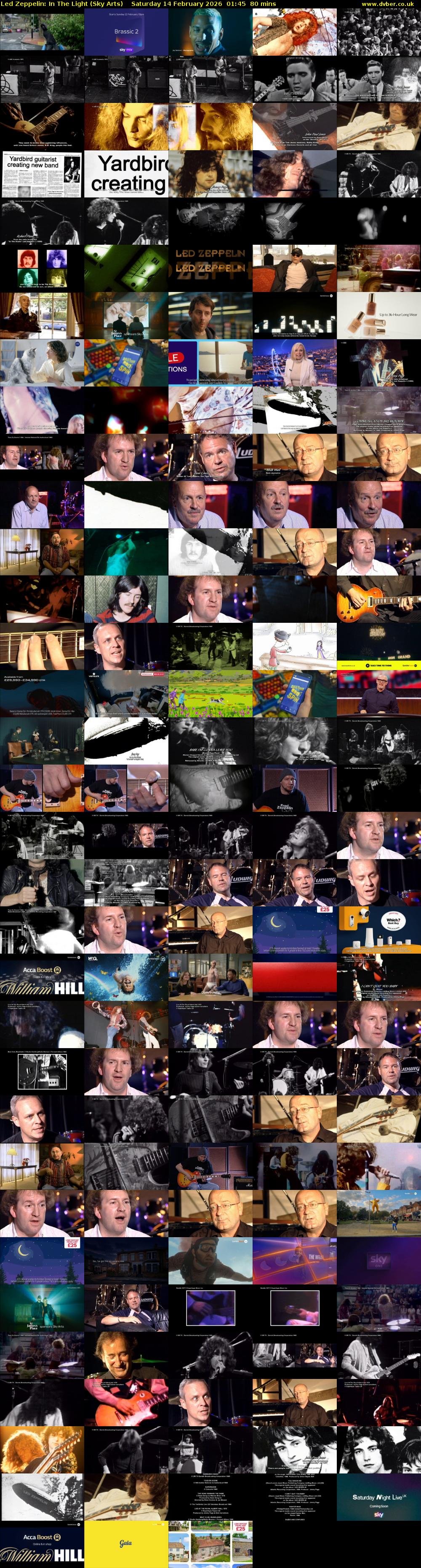 Led Zeppelin: In The Light (Sky Arts) Saturday 14 February 2026 01:45 - 03:05