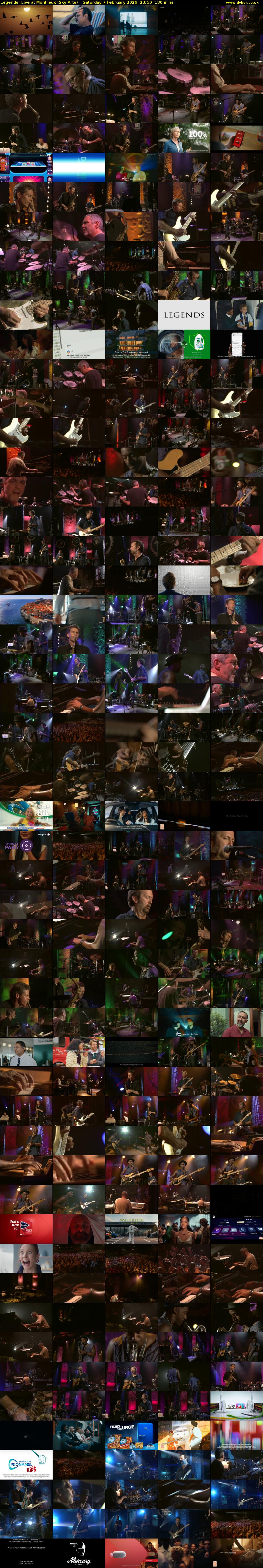 Legends: Live at Montreux (Sky Arts) Saturday 7 February 2026 23:50 - 02:00