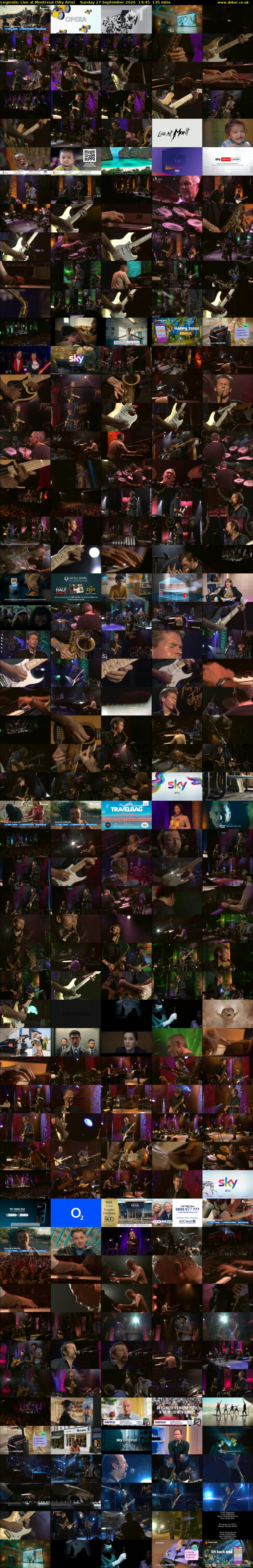 Legends: Live at Montreux (Sky Arts) Sunday 27 September 2026 14:45 - 17:00