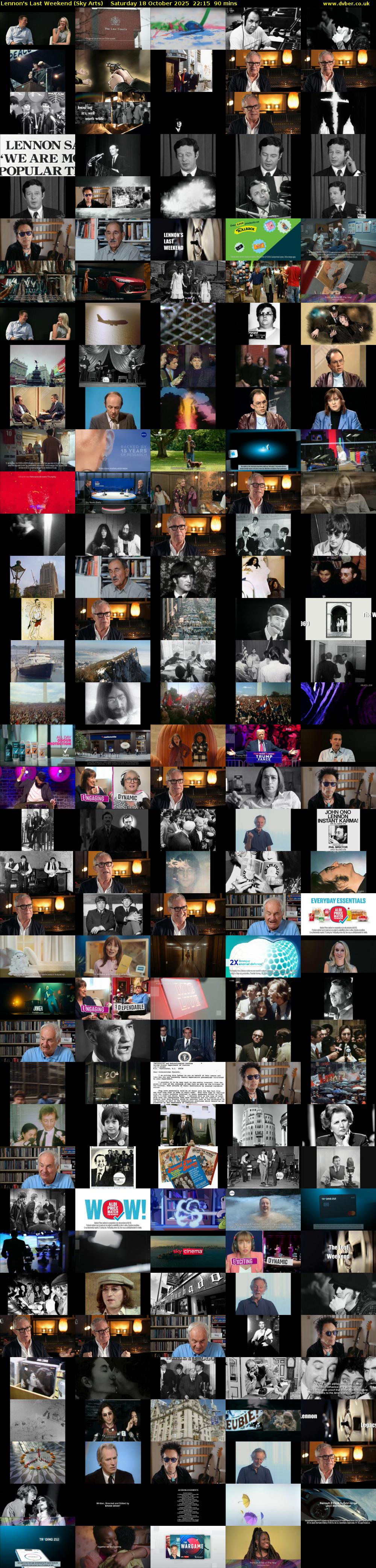 Lennon's Last Weekend (Sky Arts) Saturday 18 October 2025 22:15 - 23:45