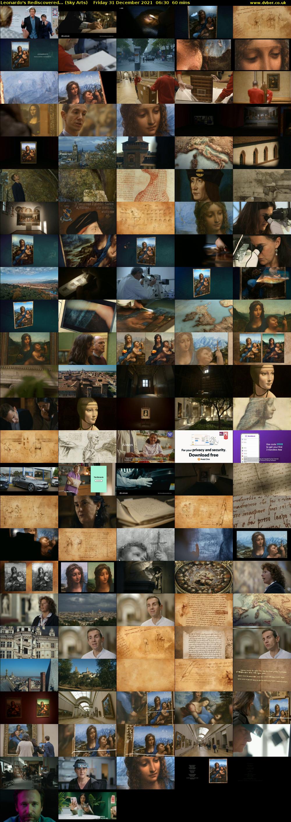 Leonardo's Rediscovered... (Sky Arts) Friday 31 December 2021 06:30 - 07:30