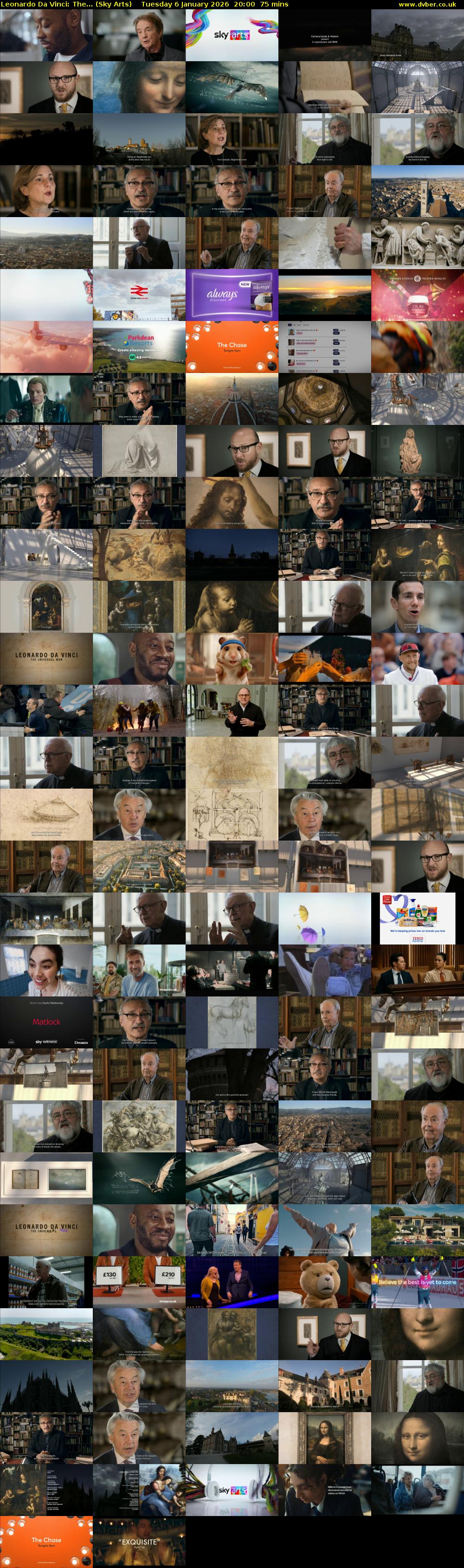 Leonardo Da Vinci: The... (Sky Arts) Tuesday 6 January 2026 20:00 - 21:15