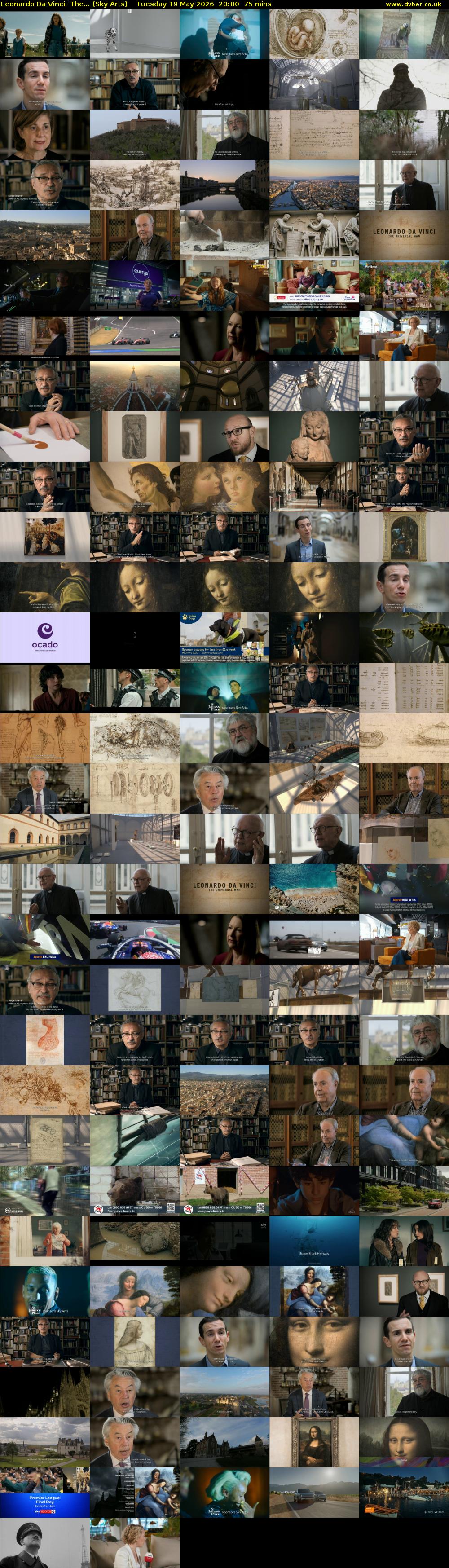 Leonardo Da Vinci: The... (Sky Arts) Tuesday 19 May 2026 20:00 - 21:15