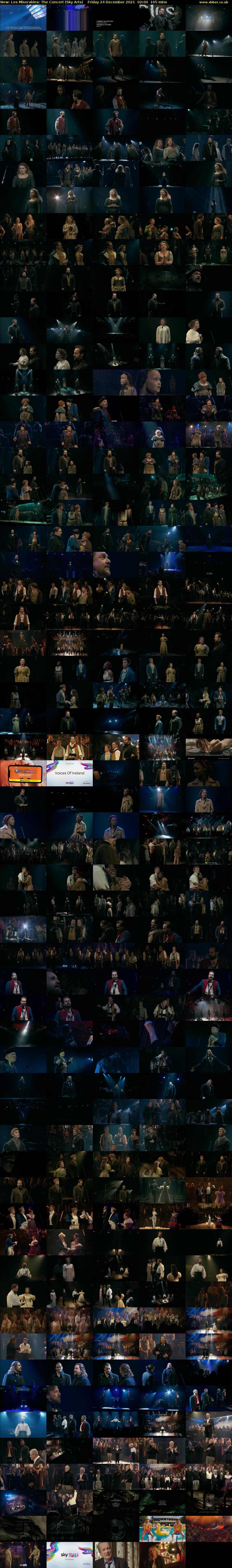 Les Miserables: The Concert (Sky Arts) Friday 24 December 2021 02:00 - 04:45