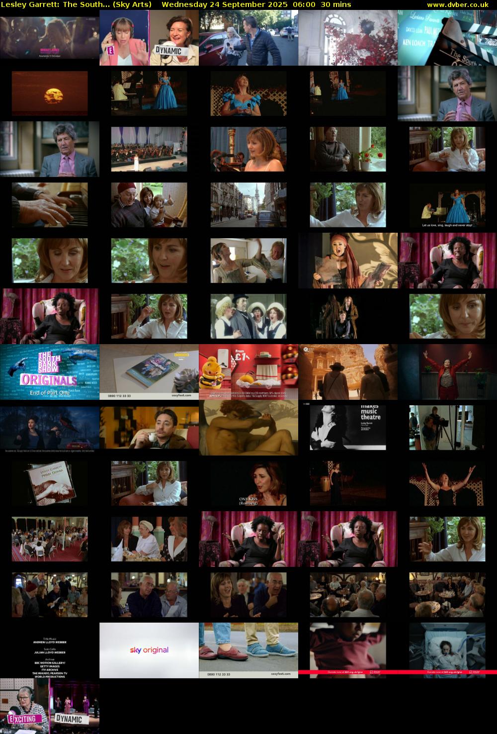 Lesley Garrett: The South... (Sky Arts) Wednesday 24 September 2025 06:00 - 06:30