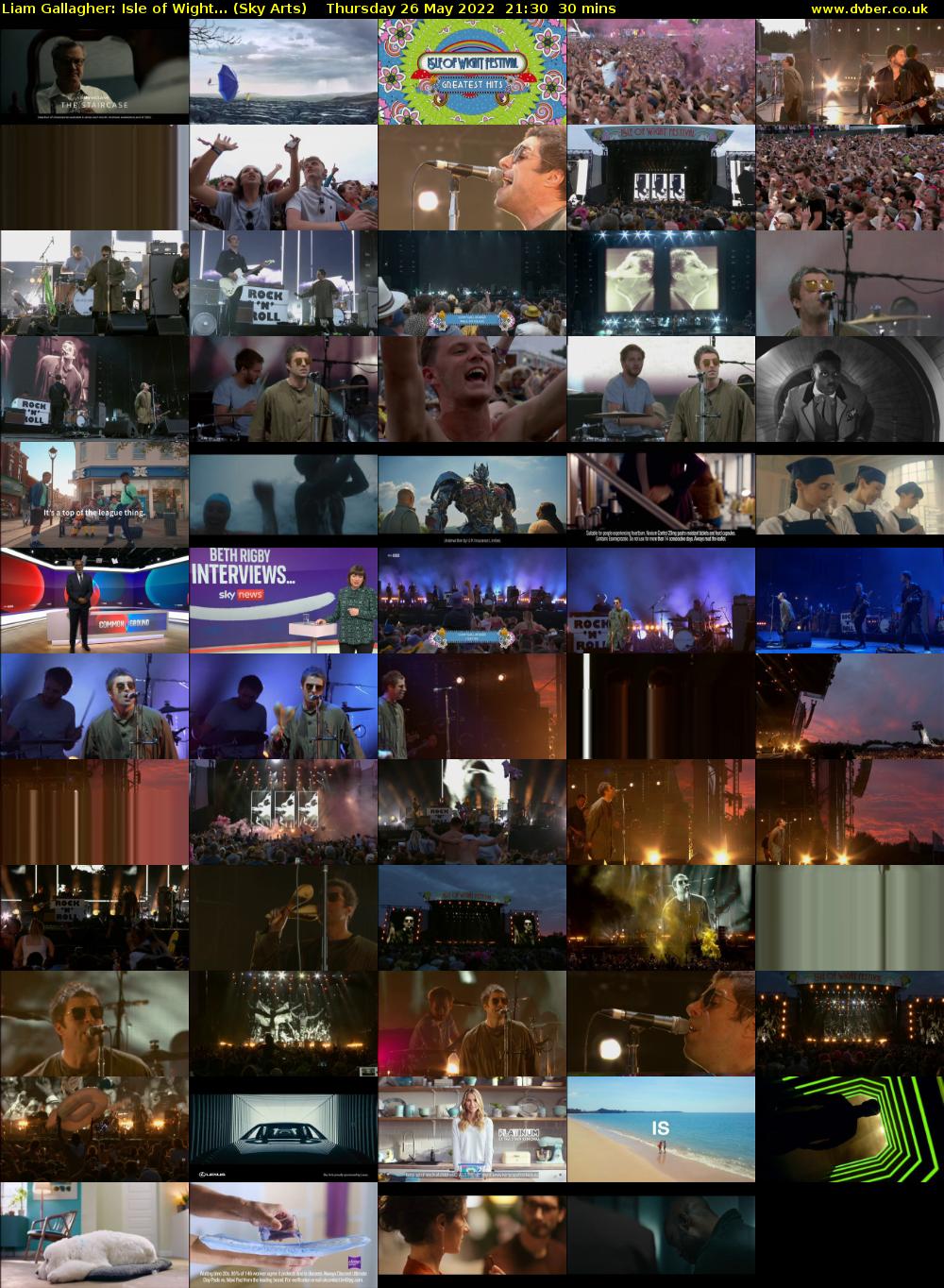 Liam Gallagher: Isle of Wight... (Sky Arts) Thursday 26 May 2022 21:30 - 22:00