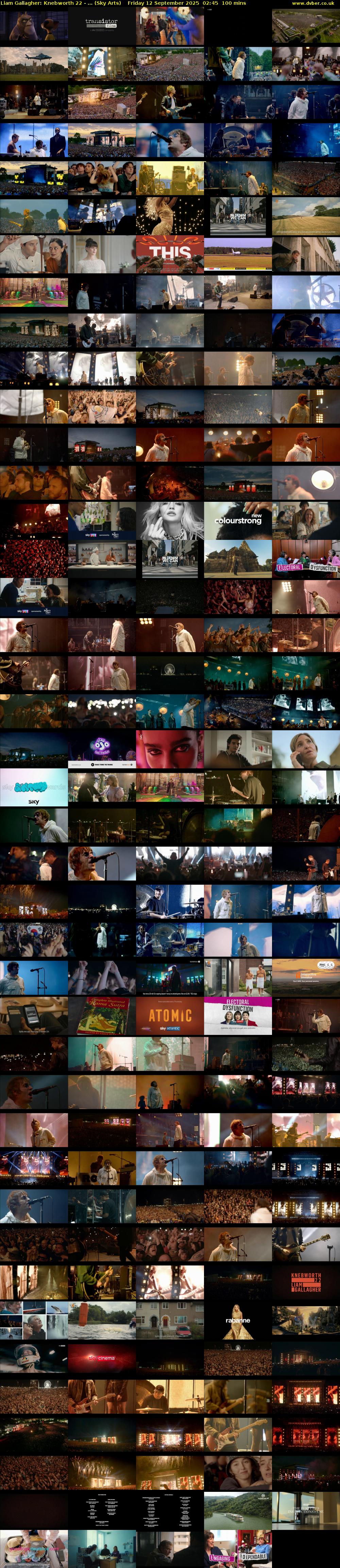 Liam Gallagher: Knebworth 22 - ... (Sky Arts) Friday 12 September 2025 02:45 - 04:25