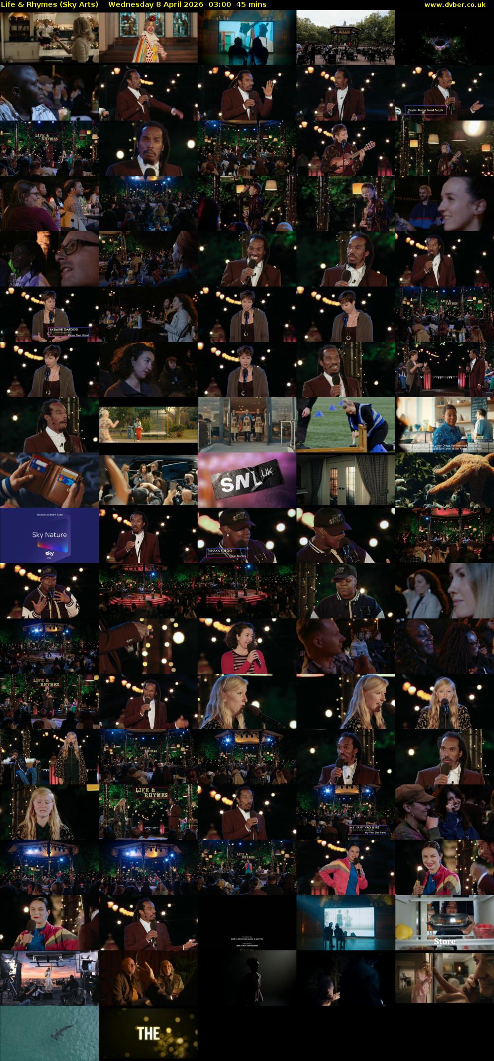 Life & Rhymes (Sky Arts) Wednesday 8 April 2026 03:00 - 03:45