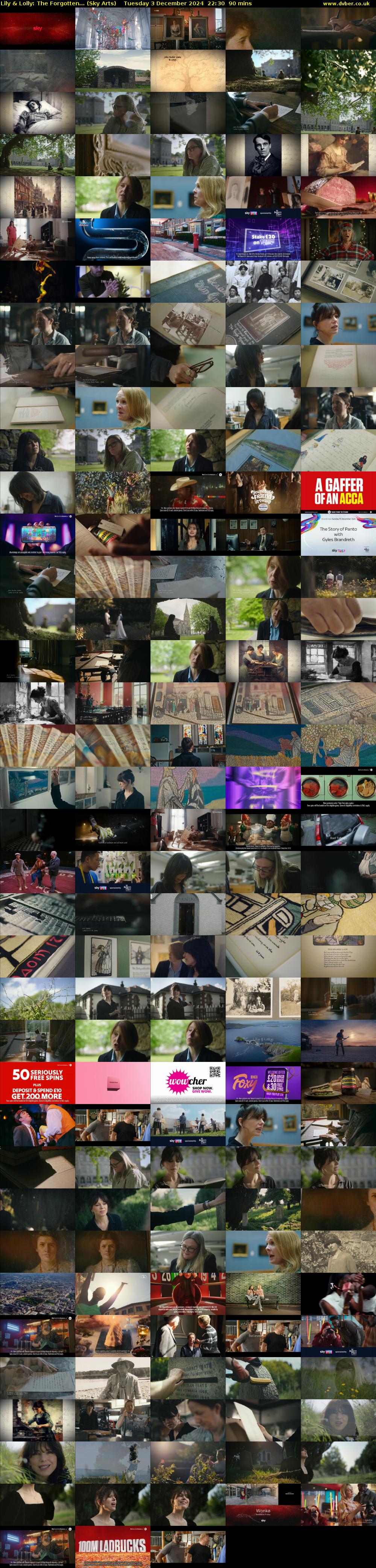 Lily & Lolly: The Forgotten... (Sky Arts) Tuesday 3 December 2024 22:30 - 00:00