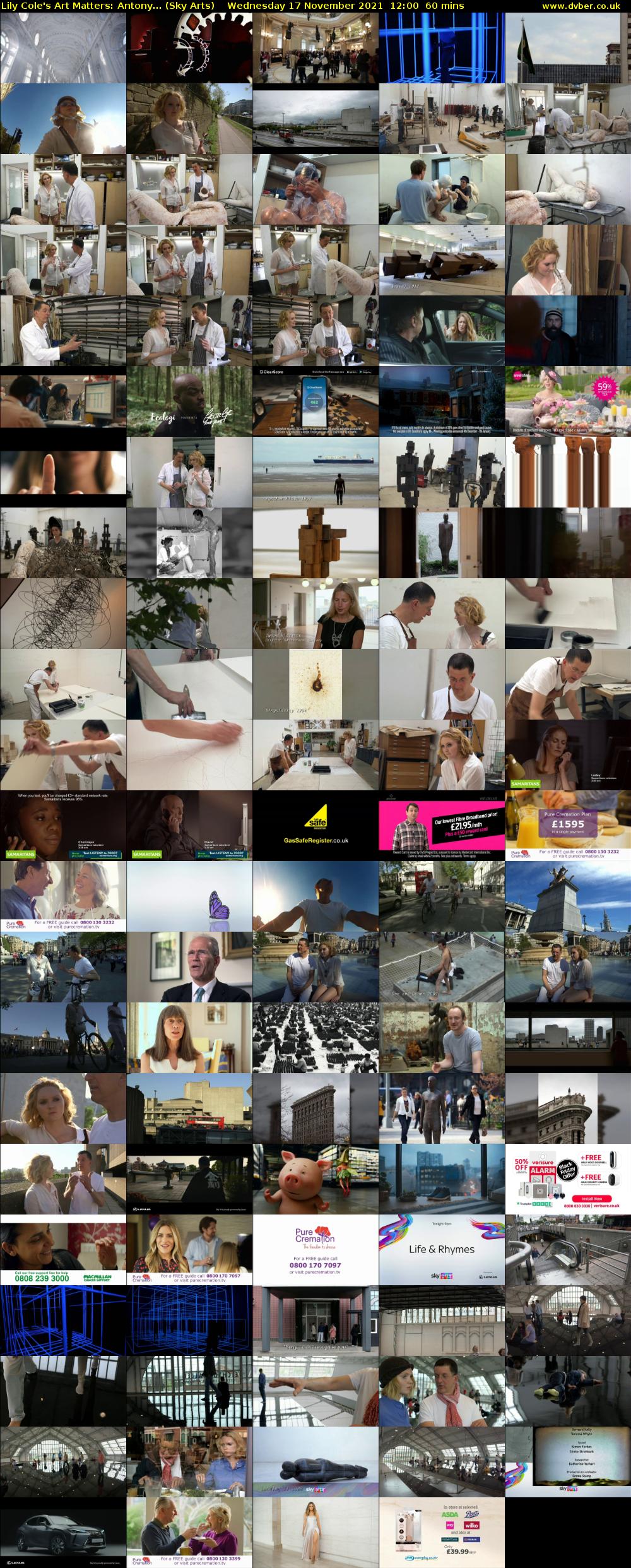 Lily Cole's Art Matters: Antony... (Sky Arts) Wednesday 17 November 2021 12:00 - 13:00