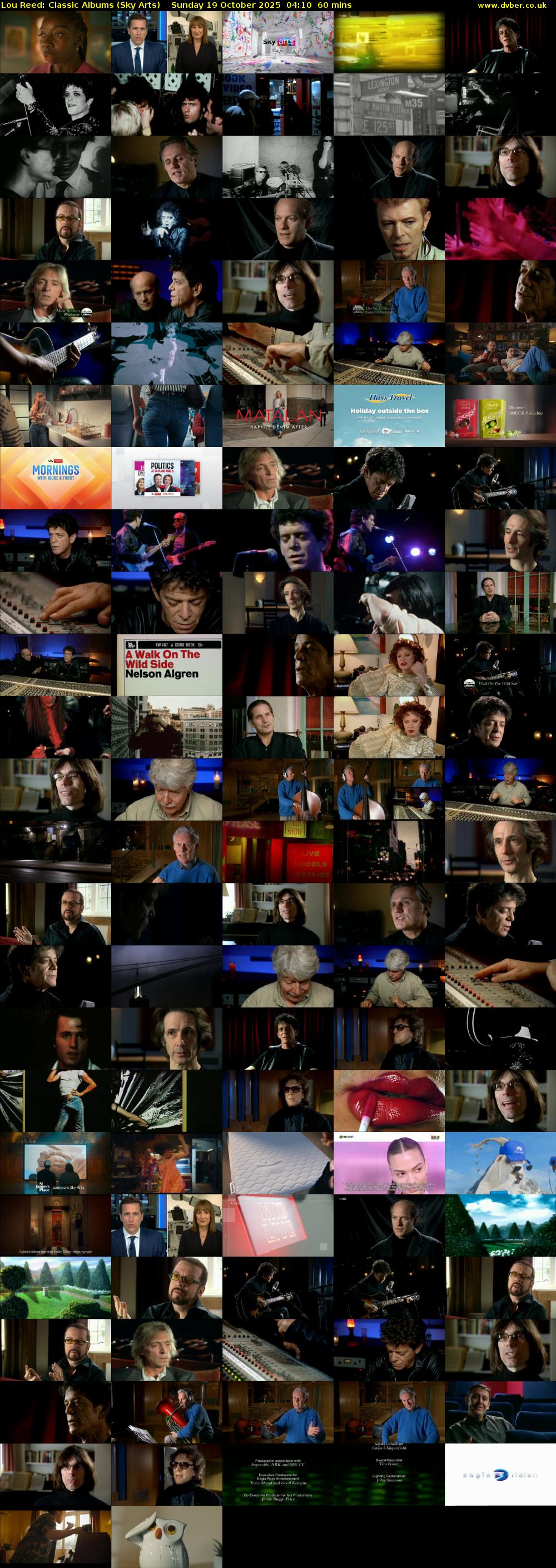 Lou Reed: Classic Albums (Sky Arts) Sunday 19 October 2025 04:10 - 05:10
