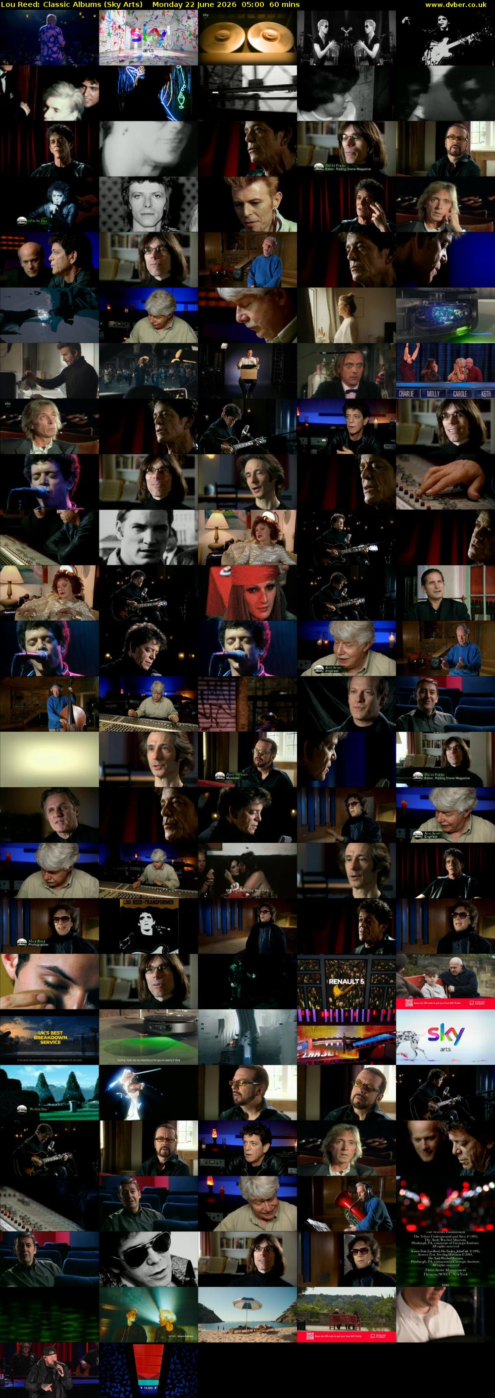 Lou Reed: Classic Albums (Sky Arts) Monday 22 June 2026 05:00 - 06:00