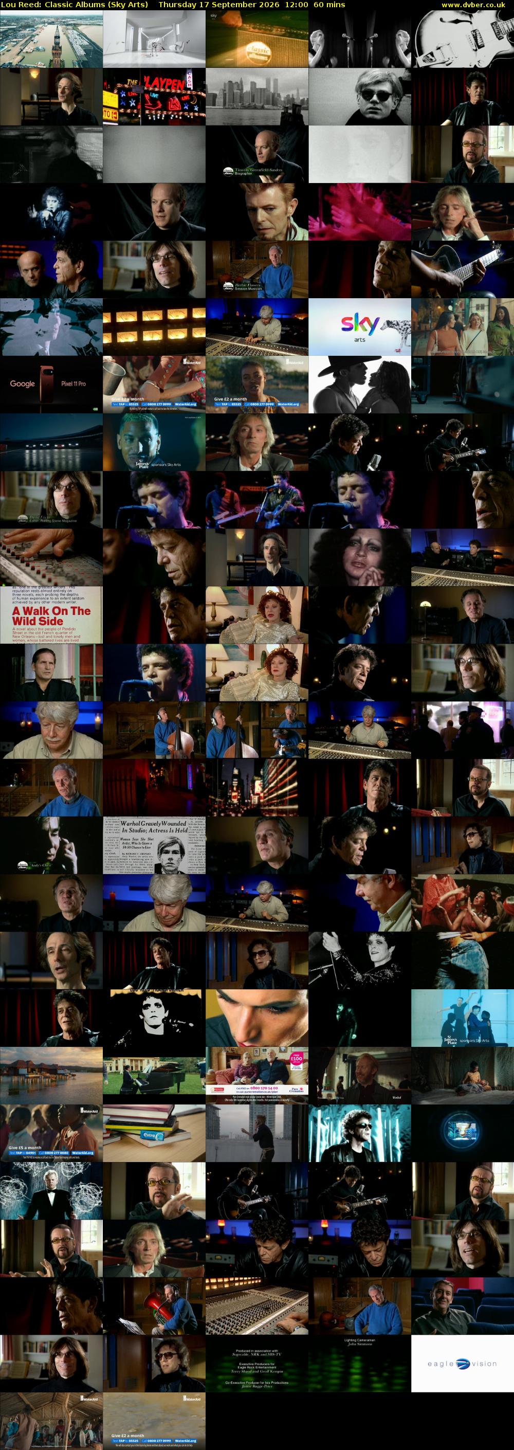 Lou Reed: Classic Albums (Sky Arts) Thursday 17 September 2026 12:00 - 13:00