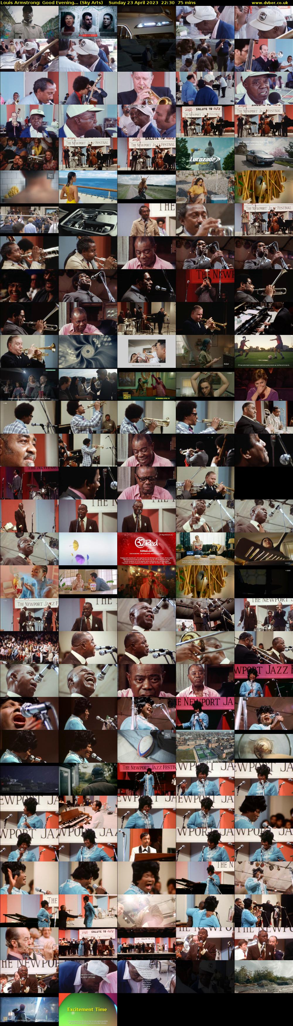 Louis Armstrong: Good Evening... (Sky Arts) Sunday 23 April 2023 22:30 - 23:45