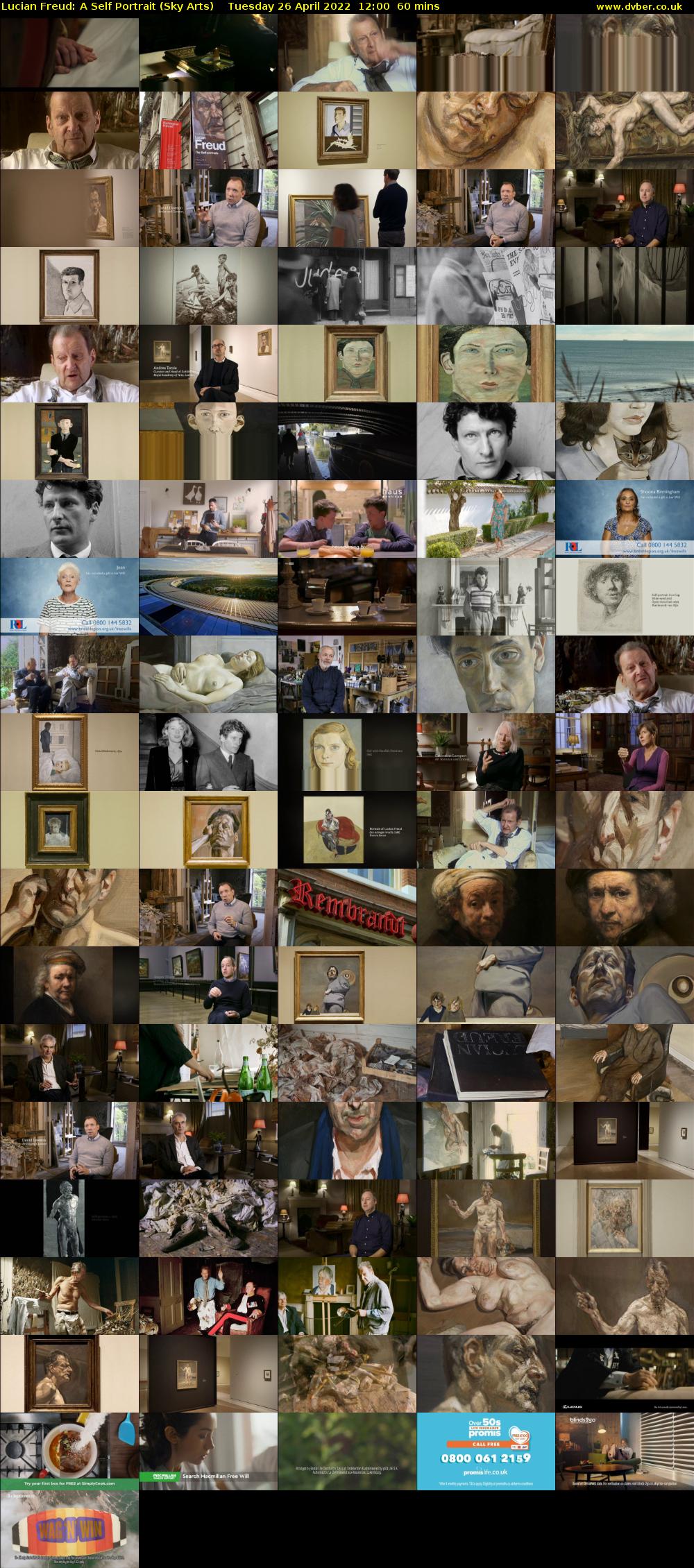 Lucian Freud: A Self Portrait (Sky Arts) Tuesday 26 April 2022 12:00 - 13:00