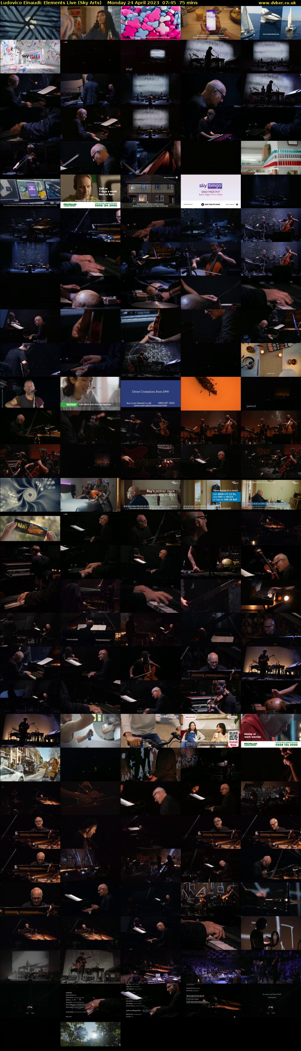 Ludovico Einaudi: Elements Live (Sky Arts) Monday 24 April 2023 07:45 - 09:00