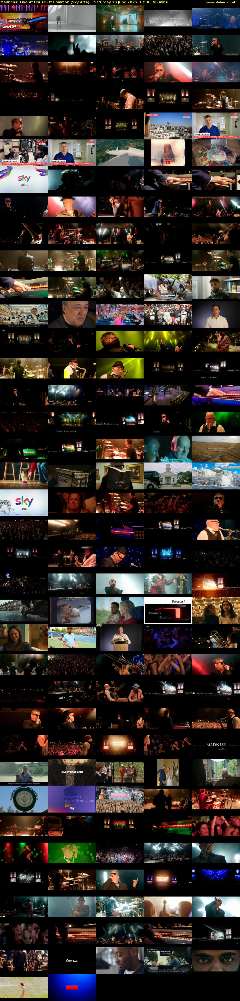 Madness: Live At House Of Common (Sky Arts) Saturday 20 June 2026 17:30 - 19:00