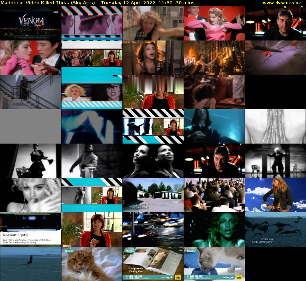 Madonna: Video Killed The... (Sky Arts) Tuesday 12 April 2022 11:30 - 12:00