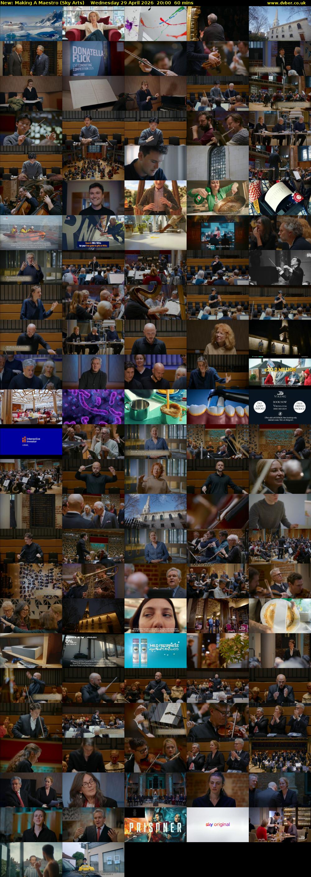 Making A Maestro (Sky Arts) Wednesday 29 April 2026 20:00 - 21:00