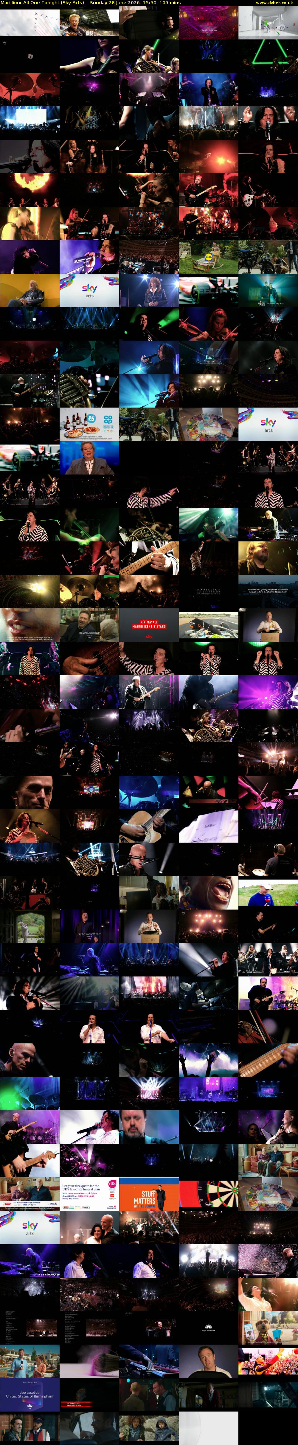 Marillion: All One Tonight (Sky Arts) Sunday 28 June 2026 15:50 - 17:35