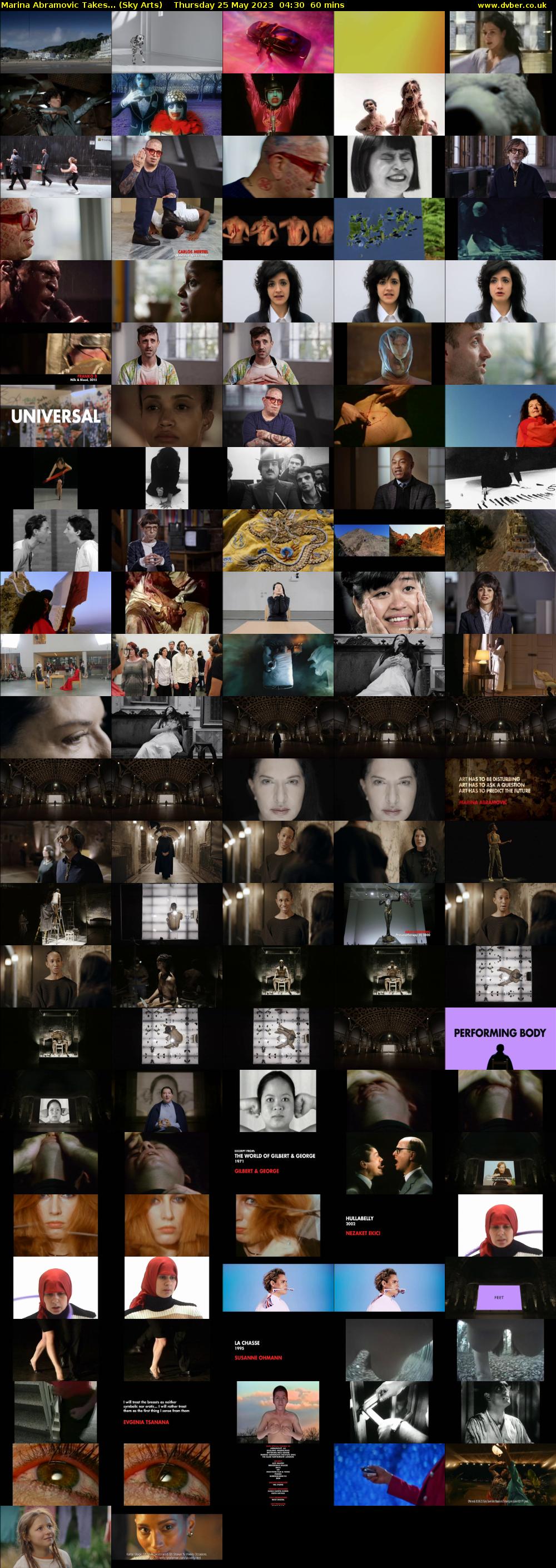 Marina Abramovic Takes... (Sky Arts) Thursday 25 May 2023 04:30 - 05:30