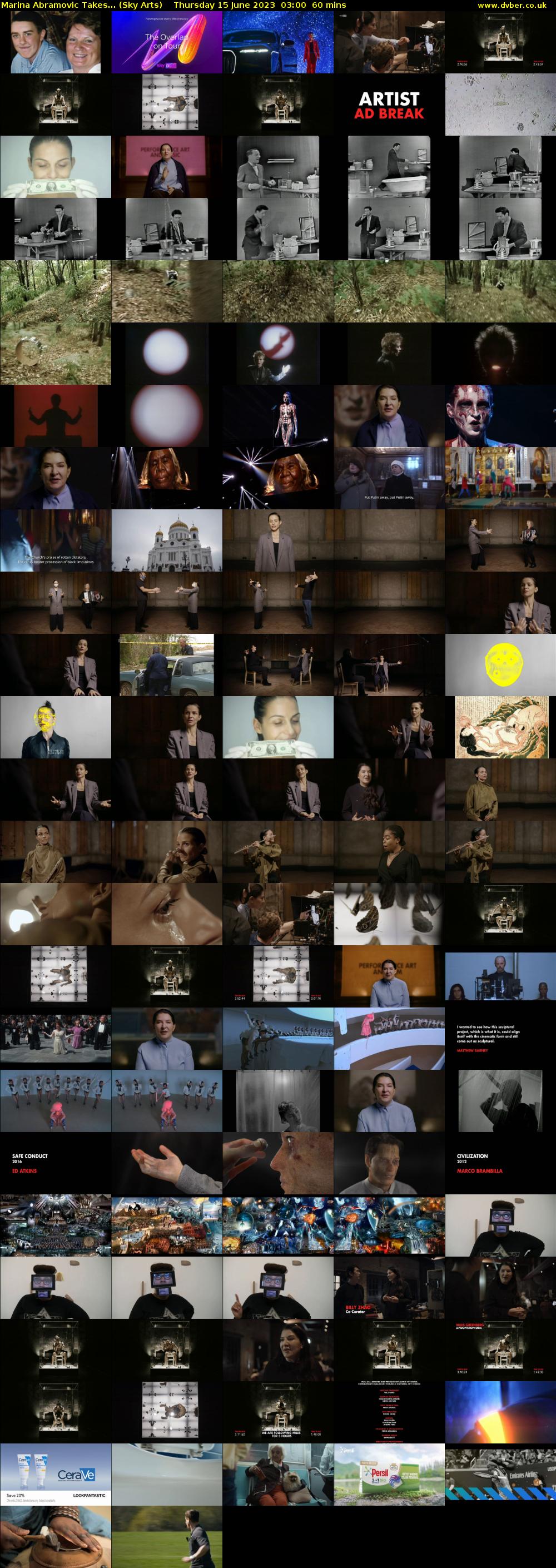 Marina Abramovic Takes... (Sky Arts) Thursday 15 June 2023 03:00 - 04:00