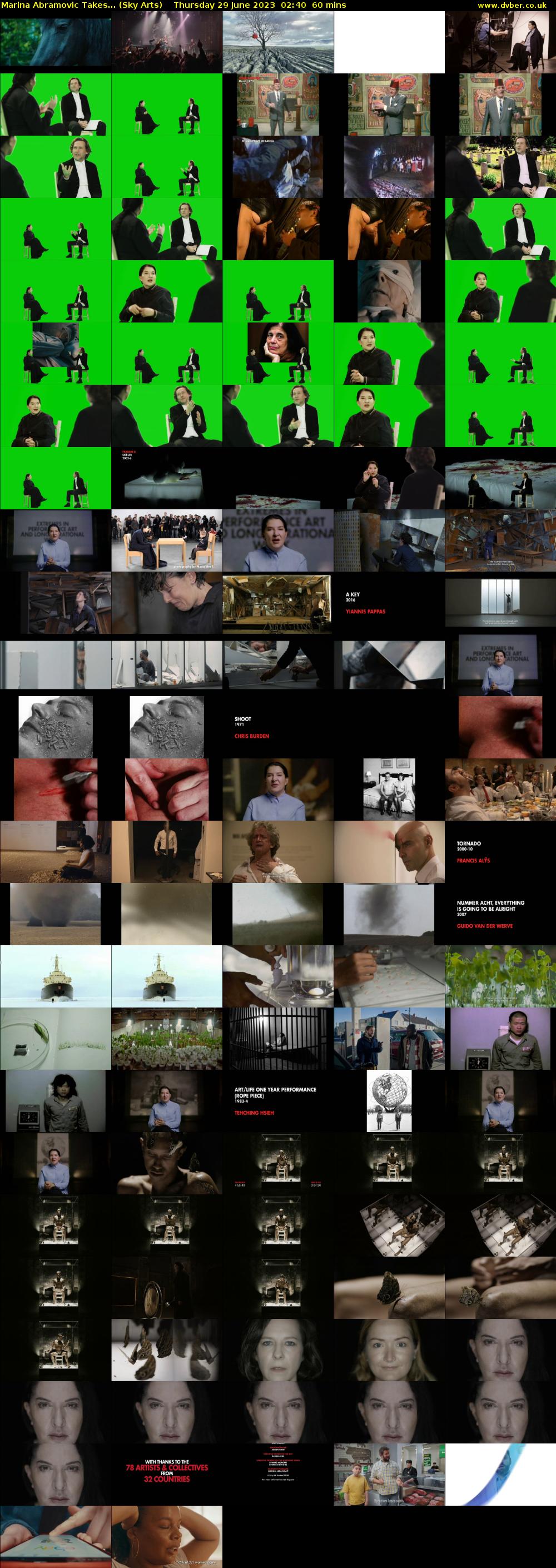 Marina Abramovic Takes... (Sky Arts) Thursday 29 June 2023 02:40 - 03:40