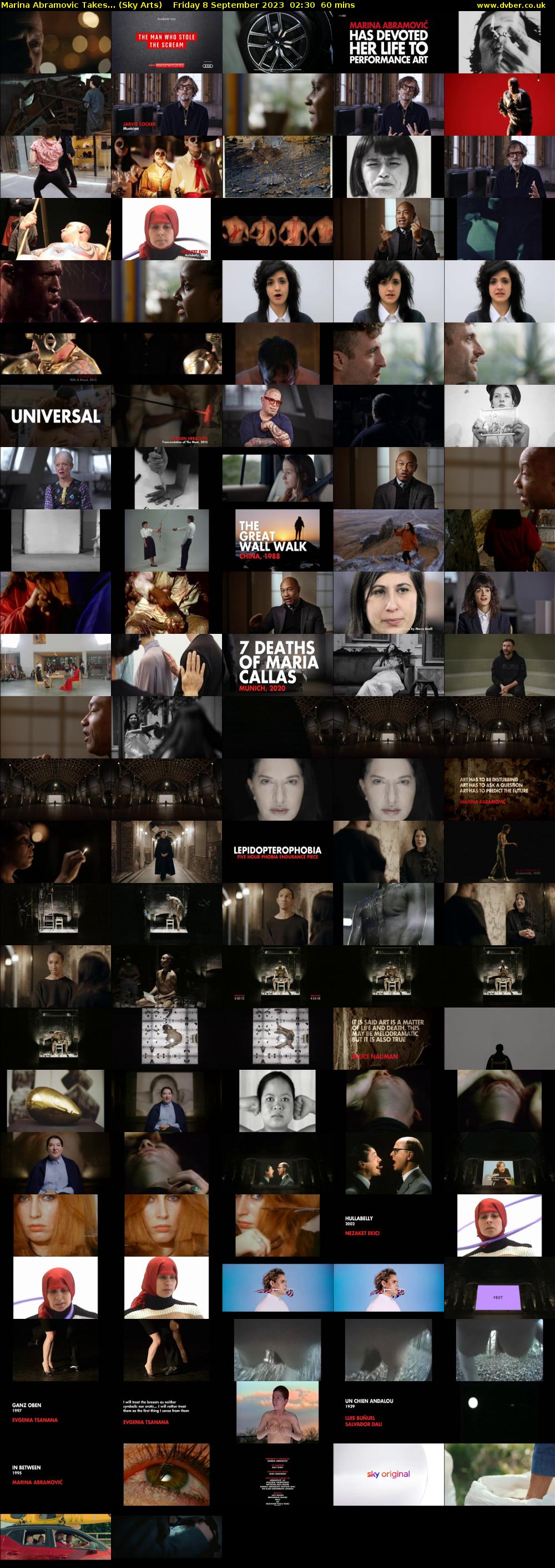 Marina Abramovic Takes... (Sky Arts) Friday 8 September 2023 02:30 - 03:30
