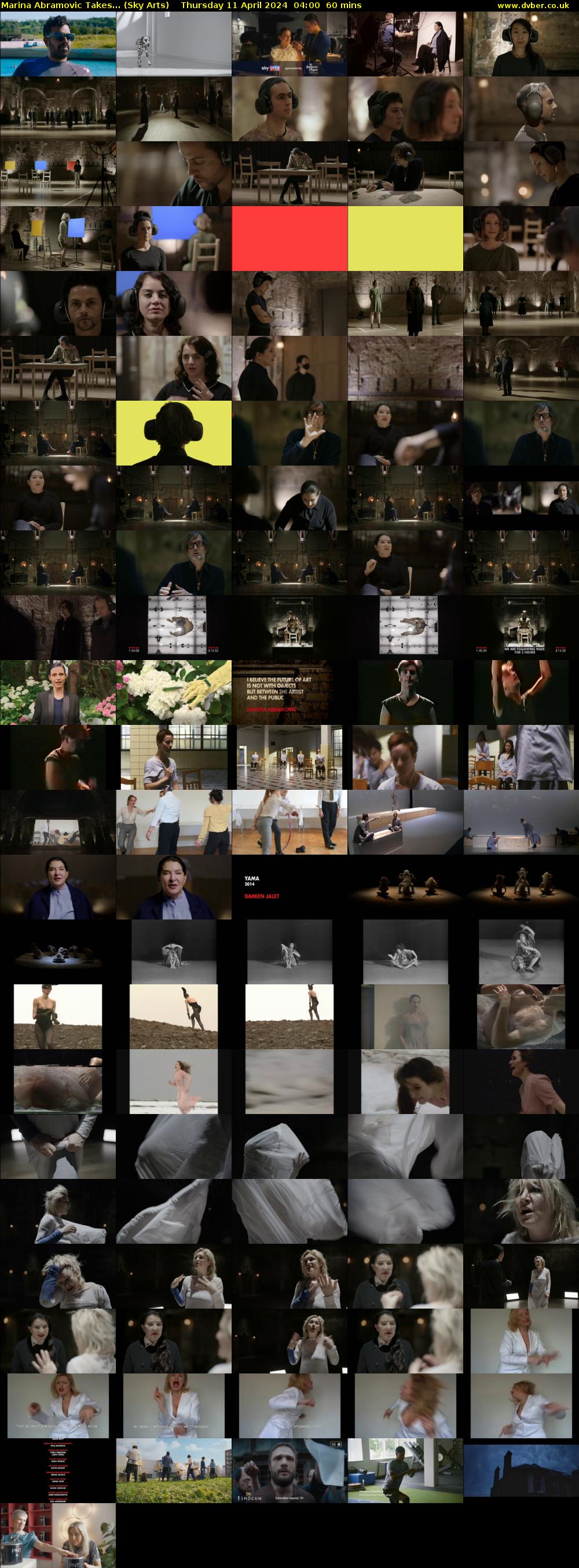 Marina Abramovic Takes... (Sky Arts) Thursday 11 April 2024 04:00 - 05:00