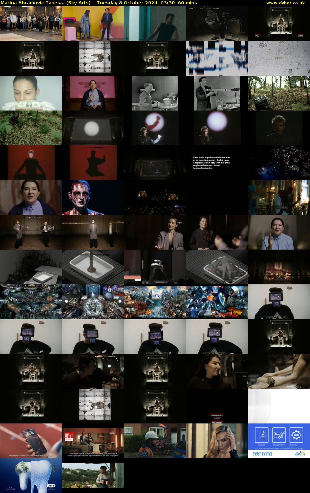 Marina Abramovic Takes... (Sky Arts) Tuesday 8 October 2024 03:30 - 04:30