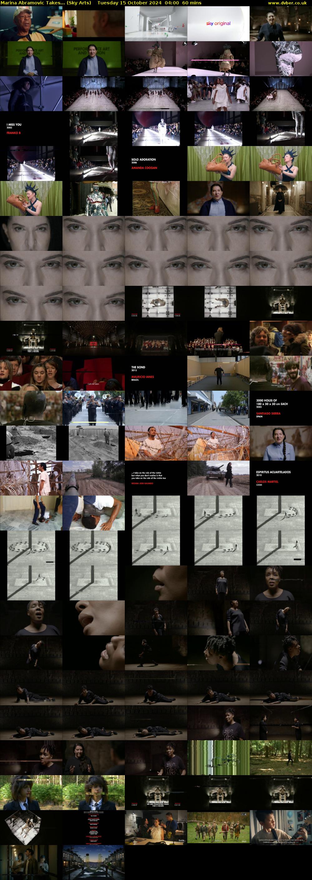 Marina Abramovic Takes... (Sky Arts) Tuesday 15 October 2024 04:00 - 05:00