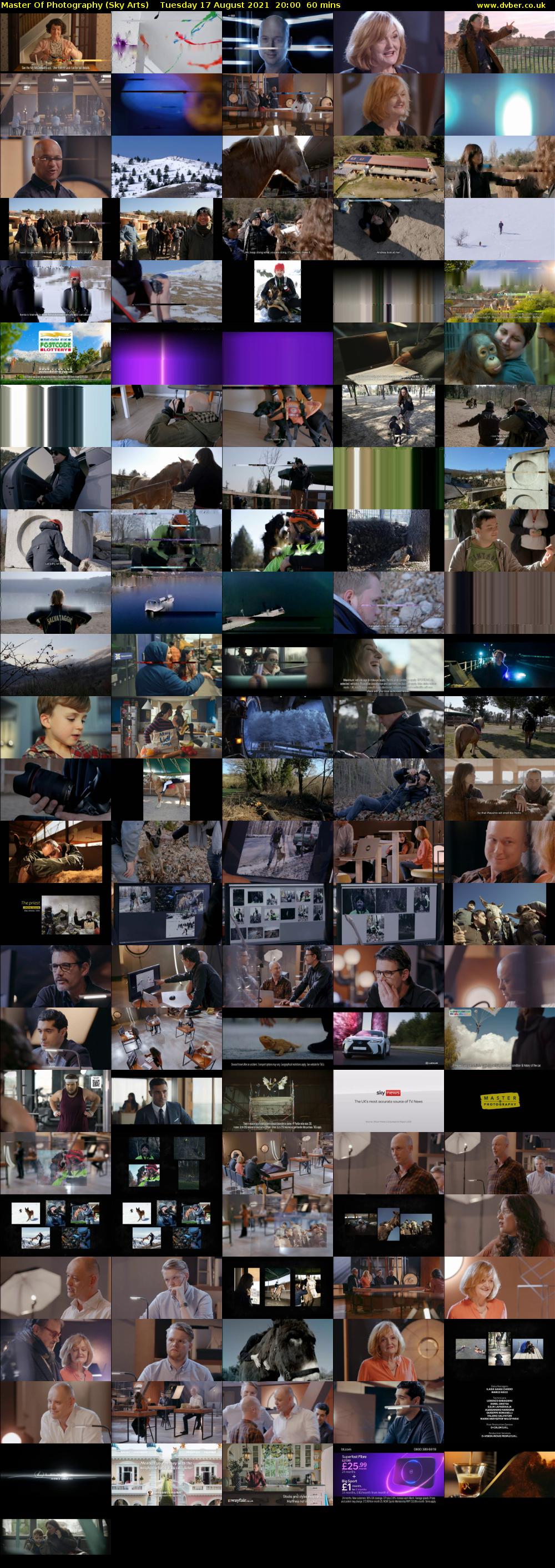 Master Of Photography (Sky Arts) Tuesday 17 August 2021 20:00 - 21:00